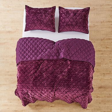 Levtex Home BH Ellora Plum Velvet Quilt or Sham