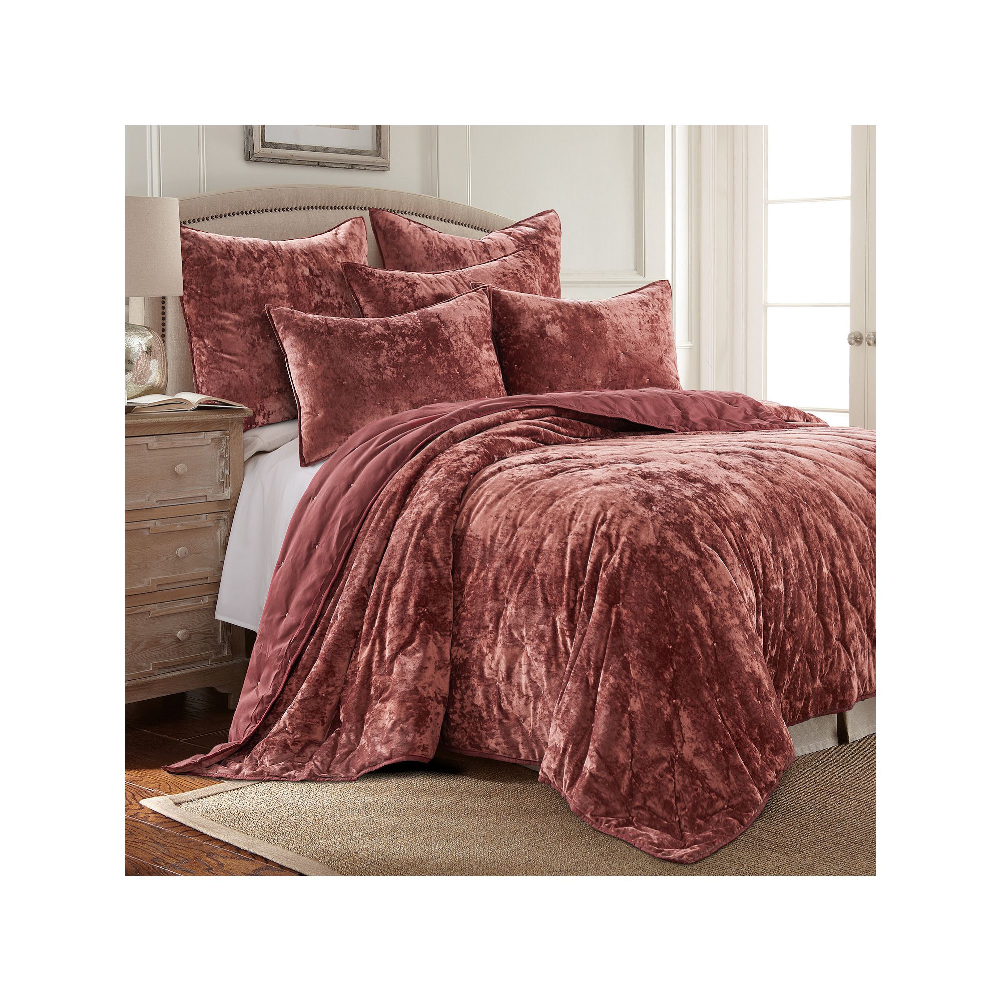 Levtex Home Abruzzi Velvet Spice Bedding, Red