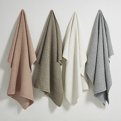 Levtex Home Mills Waffle Cream Quilted Throw
