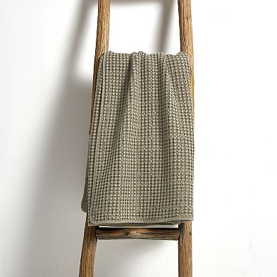 Levtex Home Mills Waffle Cream Quilted Throw