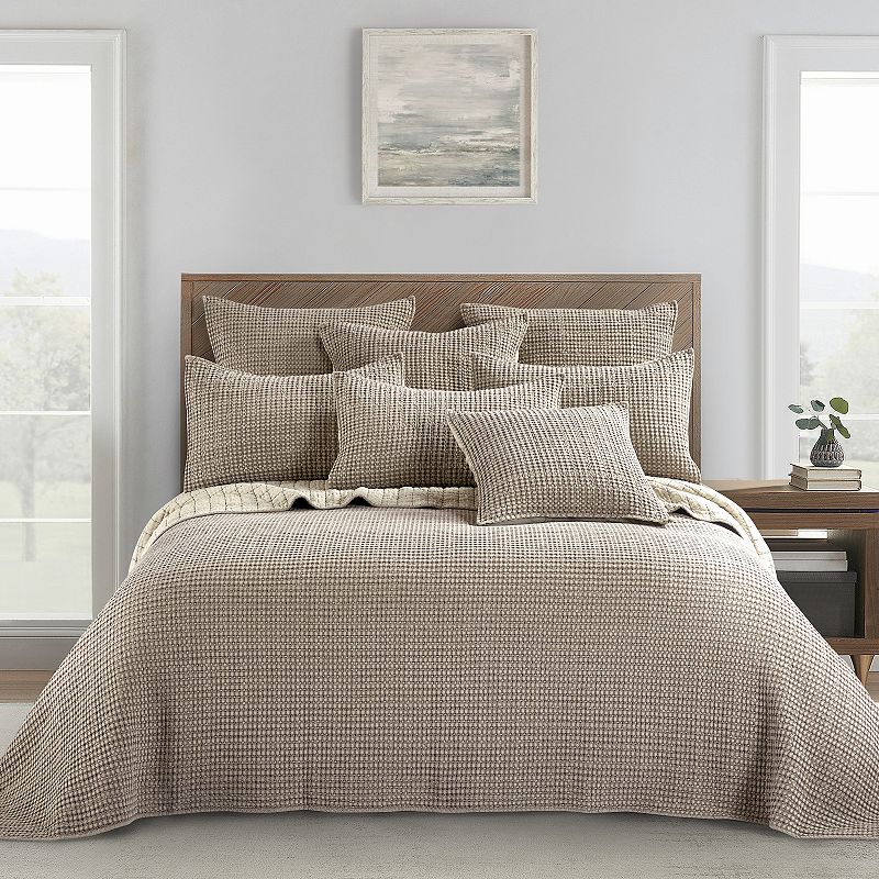 81828129 Levtex Home Mills Waffle Cream Bedspread Set with  sku 81828129