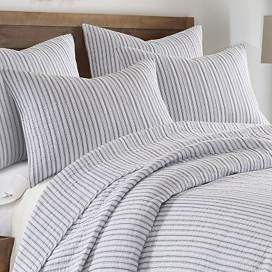 Levtex Home Tobago Stripe Blue Quilt Set with Shams