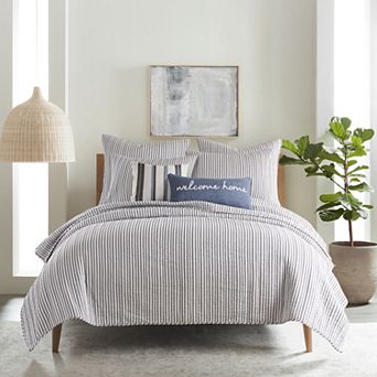 Levtex Home Tobago Stripe Blue Quilt Set with Shams