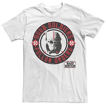 Men's Star Wars Bad Batch Good Soldiers Follow Orders Crest Tee