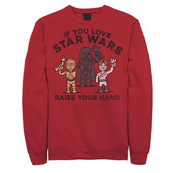Men's Star Wars Raise Your Hands Doodle Sketch Sweatshirt