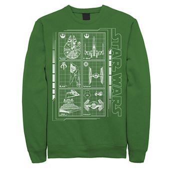 Men's Star Wars Battle Ships Schematic Sweatshirt