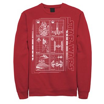 Men's Star Wars Battle Ships Schematic Sweatshirt
