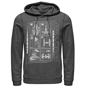 Men's Star Wars Battle Ships Schematic Hoodie