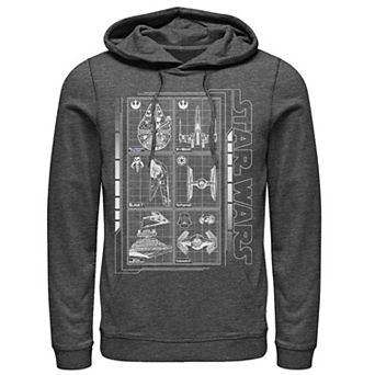 Men's Star Wars Battle Ships Schematic Hoodie