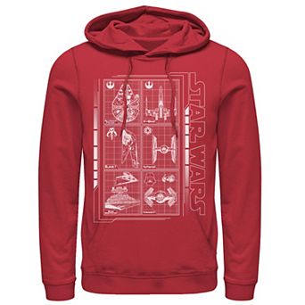 Men's Star Wars Battle Ships Schematic Hoodie