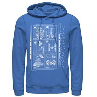 Men's Star Wars Battle Ships Schematic Hoodie