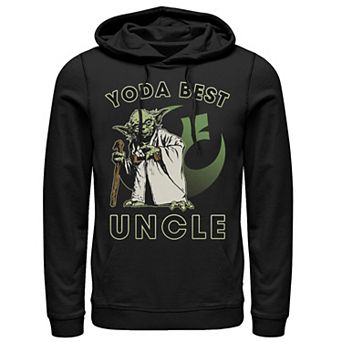 Men's Star Wars Yoda Best Uncle Rebel Logo Hoodie