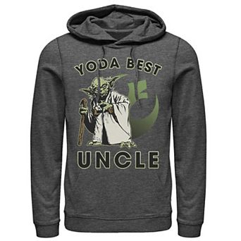 Men's Star Wars Yoda Best Uncle Rebel Logo Hoodie