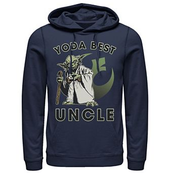 Men's Star Wars Yoda Best Uncle Rebel Logo Hoodie
