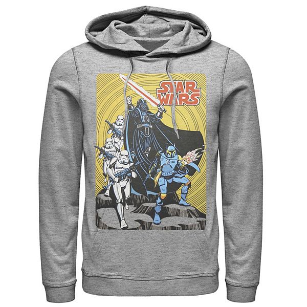 Men s Star Wars Vintage Group Shot Poster Hoodie