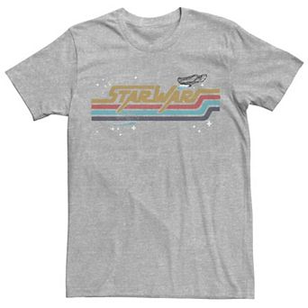 Men's Star Wars Millennium Falcon Retro Title Logo Tee