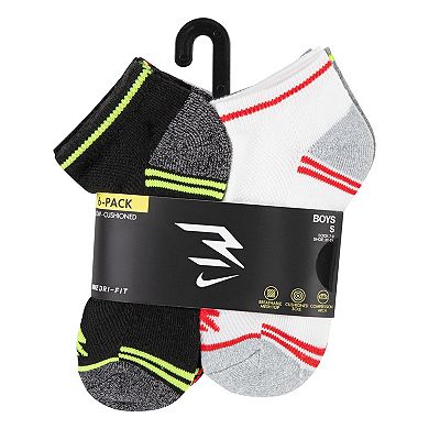 Kids Nike 3BRAND 6-Pack by Russell Wilson Low Cut Socks