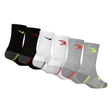Kids Nike 3BRAND by Russell Wilson 6-Pack Crew Socks