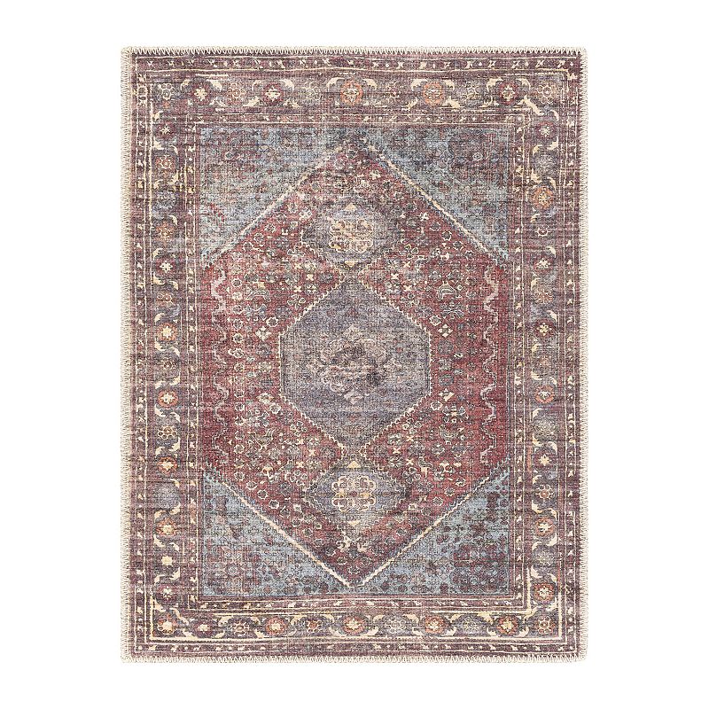 Decor 140 Alvarez Traditional Washable Area Rug, Drk Purple, 8X10 Ft