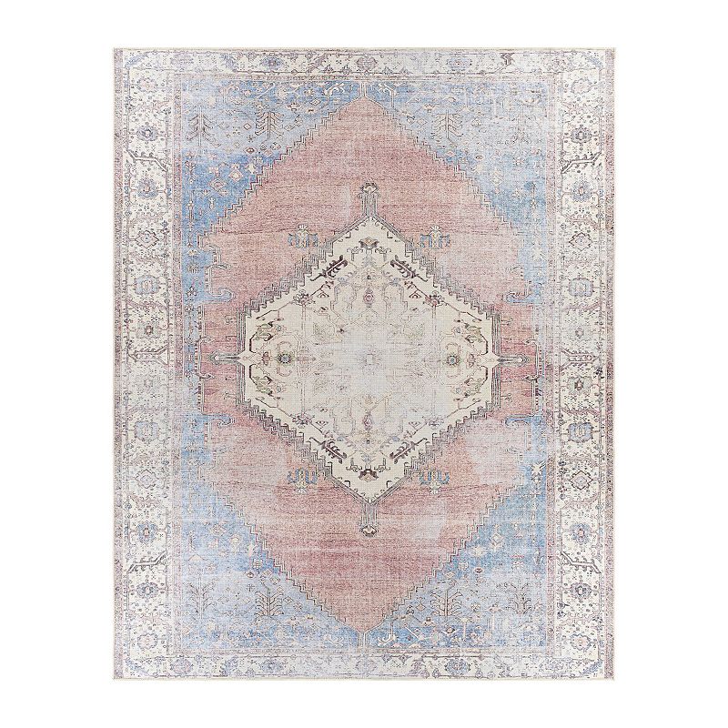 Decor 140 Amelie Traditional Washable Area Rug, White, 8X10 Ft