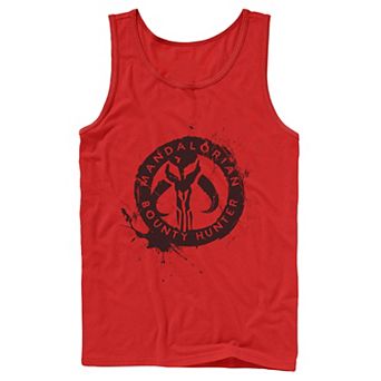 Men's Star Wars The Mandalorian Paint Splatter Emblem Graphic Tank Top