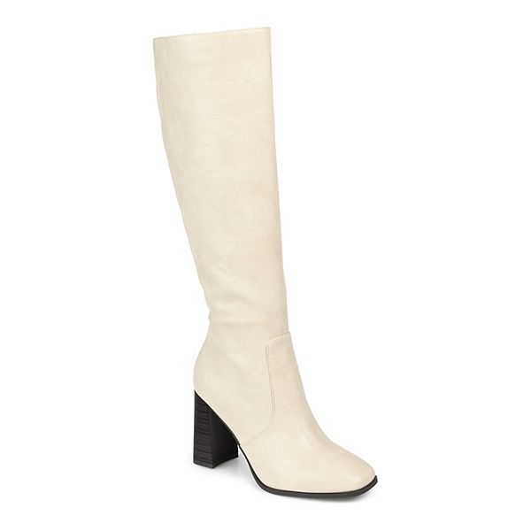 Journee Collection Karima Women's Knee-High Boots - Off White (11 M XWC)