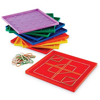 Learning Resources 7¼" Assorted Geoboards, Set of 10