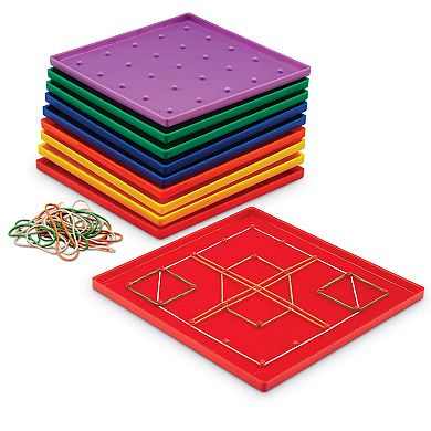 Learning Resources 7¼" Assorted Geoboards, Set of 10