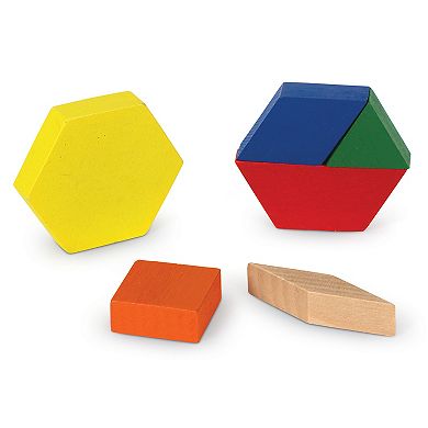 Learning Resources 1 cm Wooden Pattern Blocks, Set of 250