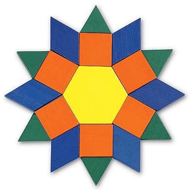 Learning Resources 1 cm Wooden Pattern Blocks, Set of 250