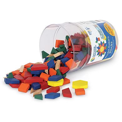 Learning Resources 1 cm Wooden Pattern Blocks, Set of 250