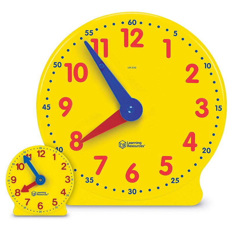 Learning Resources Big Time Classroom Clock Kit, Multicolor
