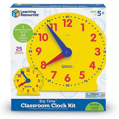 Learning Resources Big Time Classroom Clock Kit