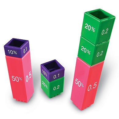 Learning Resources Fraction Tower Equivalency Cubes Set