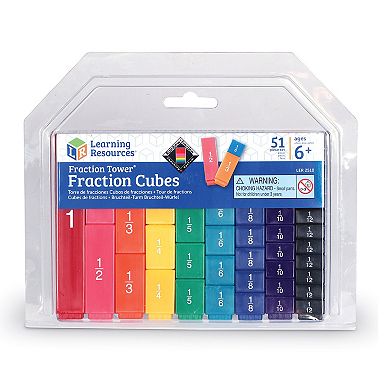 Learning Resources Fraction Tower Fraction Cubes Set