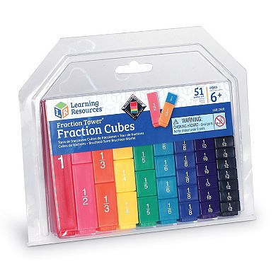 Learning Resources Fraction Tower Fraction Cubes Set