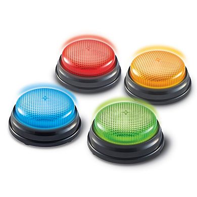 Learning Resources Lights & Sounds Answer Buzzers, Set of 4