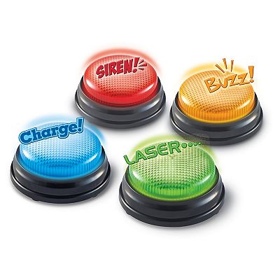 Learning Resources Lights & Sounds Answer Buzzers, Set of 4