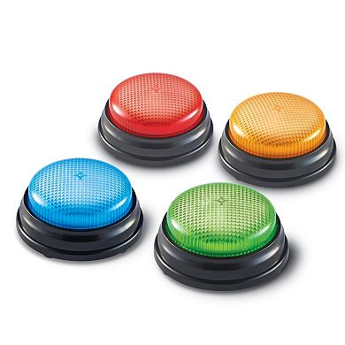 Learning Resources Lights & Sounds Answer Buzzers, Set of 4