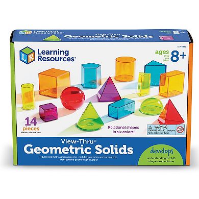 Learning Resources View-Thru Geometric Solids Set