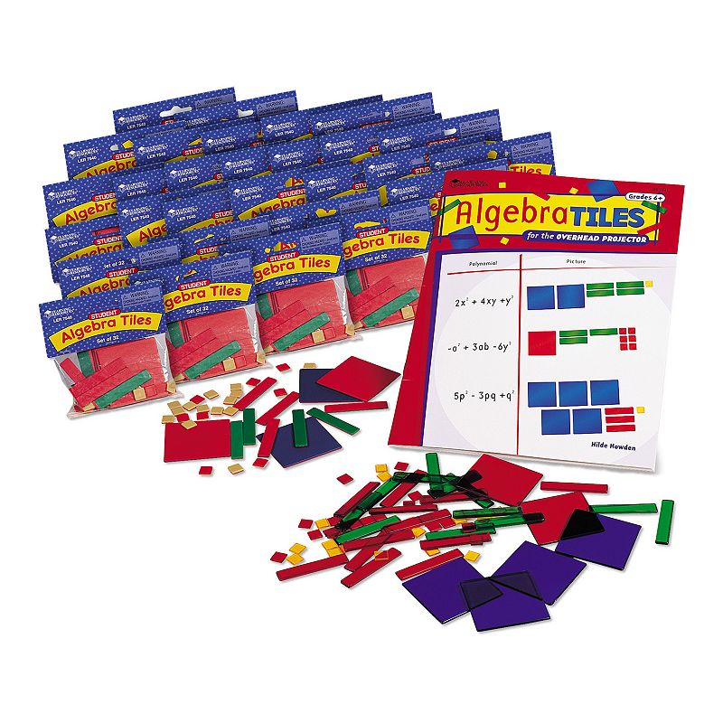 Learning Resources Algebra Tiles Class Set, Multicolor