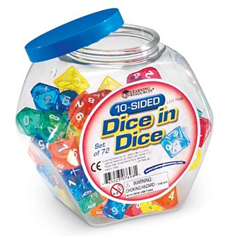 Learning Resources 10-Sided Dice in Dice Set