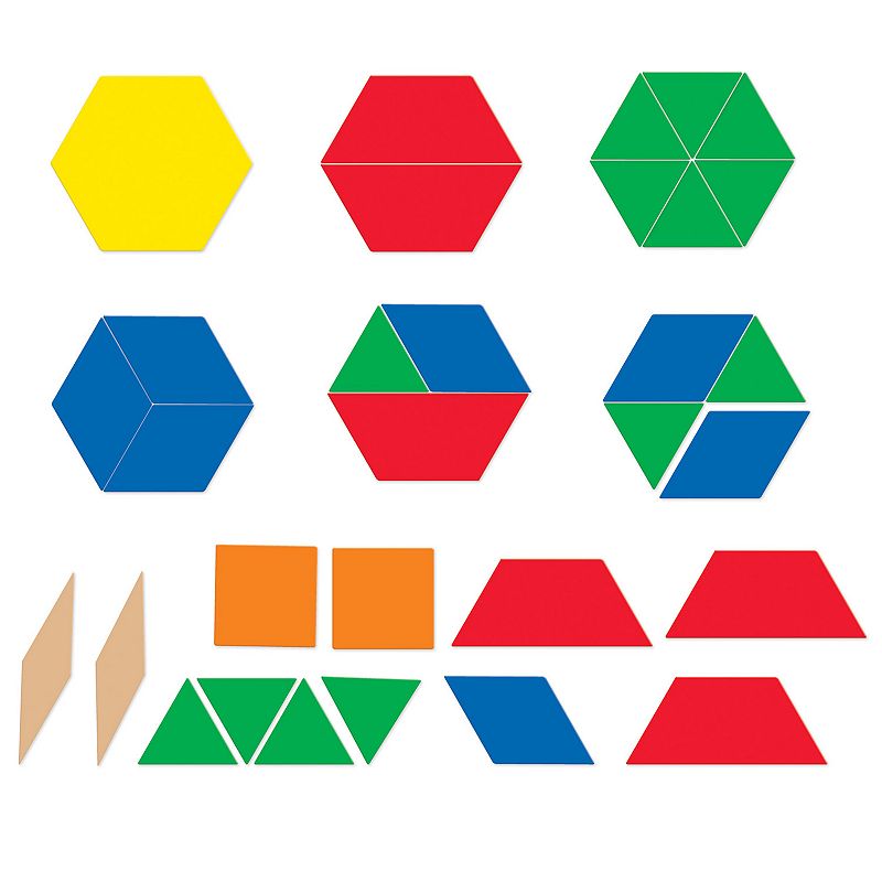 Learning Resources Giant Magnetic Pattern Blocks, Multicolor