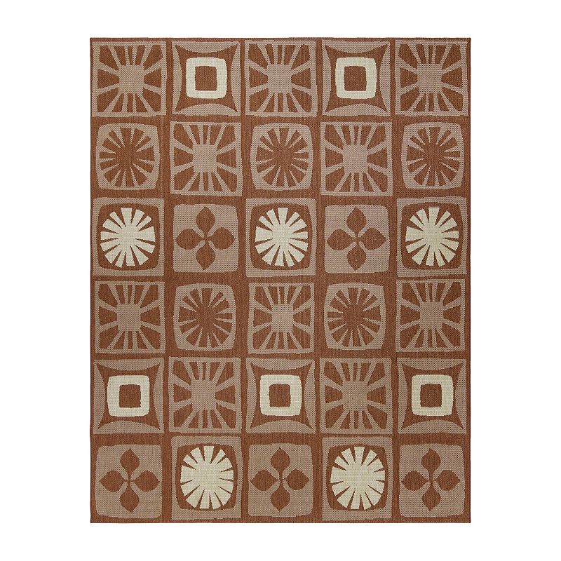 Reyn Spooner Oahu Red Sand Area Rug, 5X7 Ft