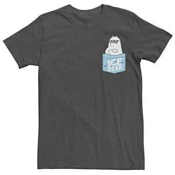 Men's Cartoon Network We Bare Bears Ice Bear Faux Pocket Tee