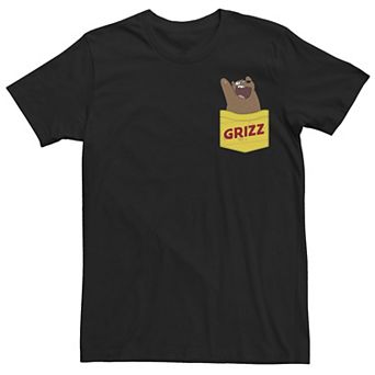 Men's Cartoon Network We Bare Bears Grizz Faux Pocket Tee