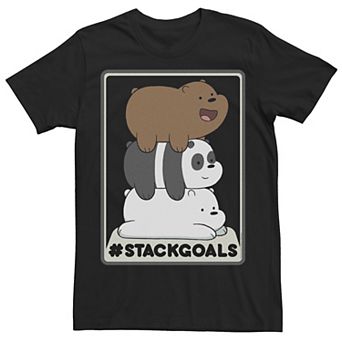 Men's Cartoon Network We Bare Bears Stack Goals Poster Tee