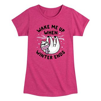 Girls 7-16 Winter Sloth Graphic Tee