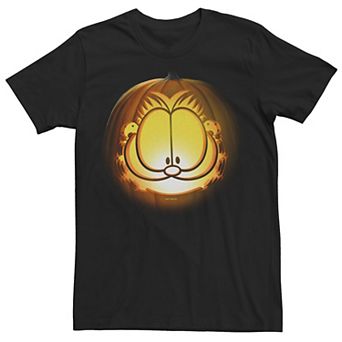 Men's Garfield Glowing Pumpkin Carving Tee