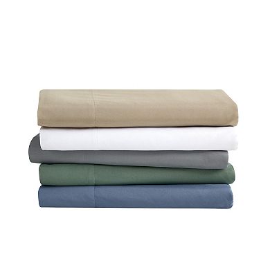 London Fog Garment Wash Solid Sheet Set with Pillowcases